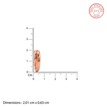 Rose Gold Cute Cresent Hoop Earrings