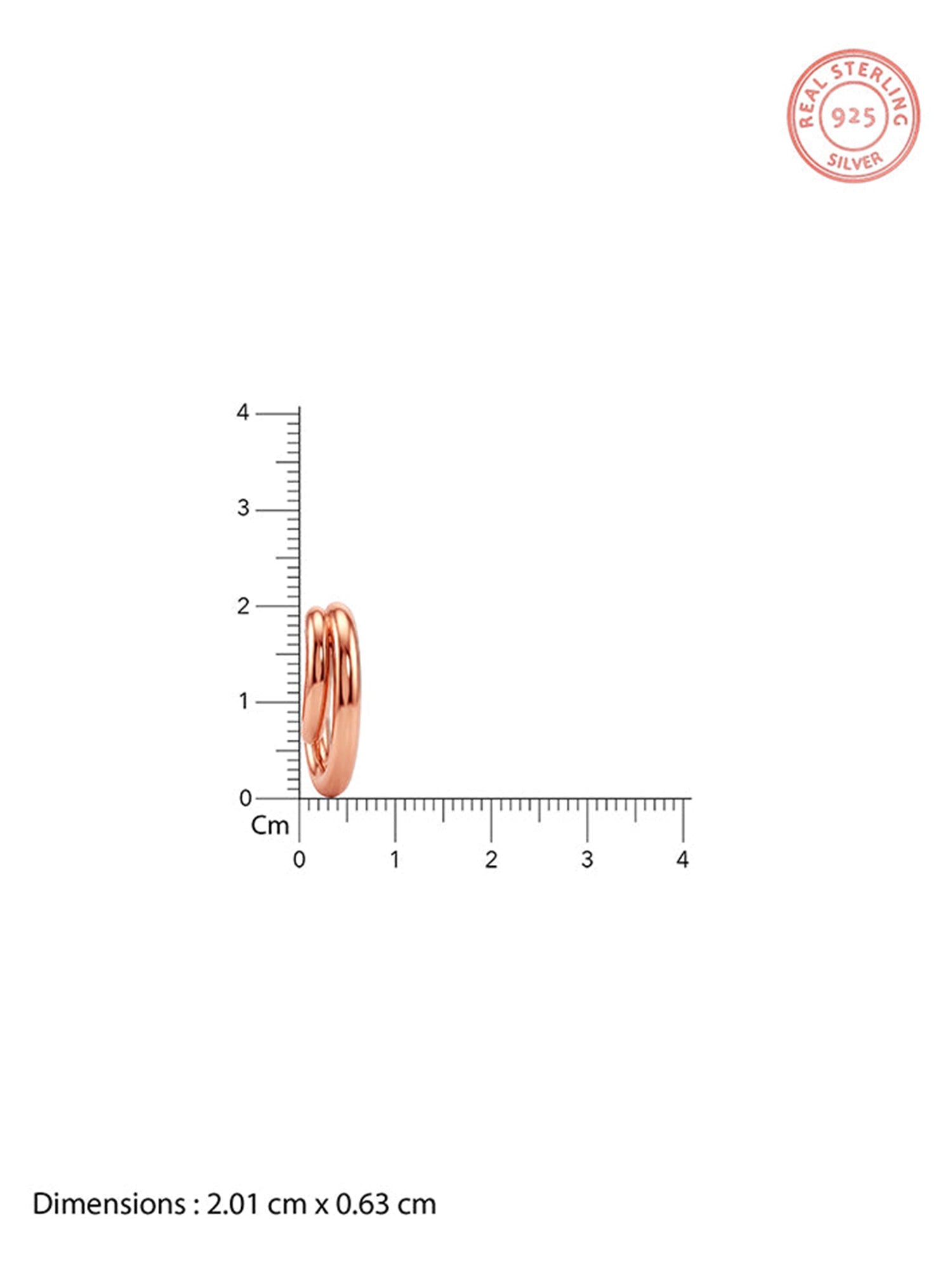 Rose Gold Cute Cresent Hoop Earrings