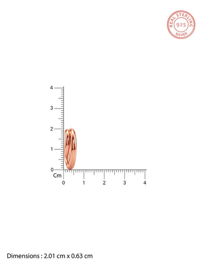 Rose Gold Cute Cresent Hoop Earrings