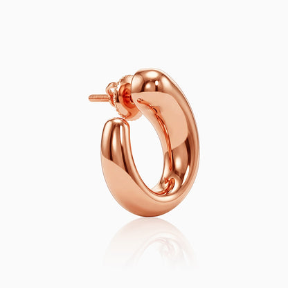 Rose Gold Lyric U Hoops
