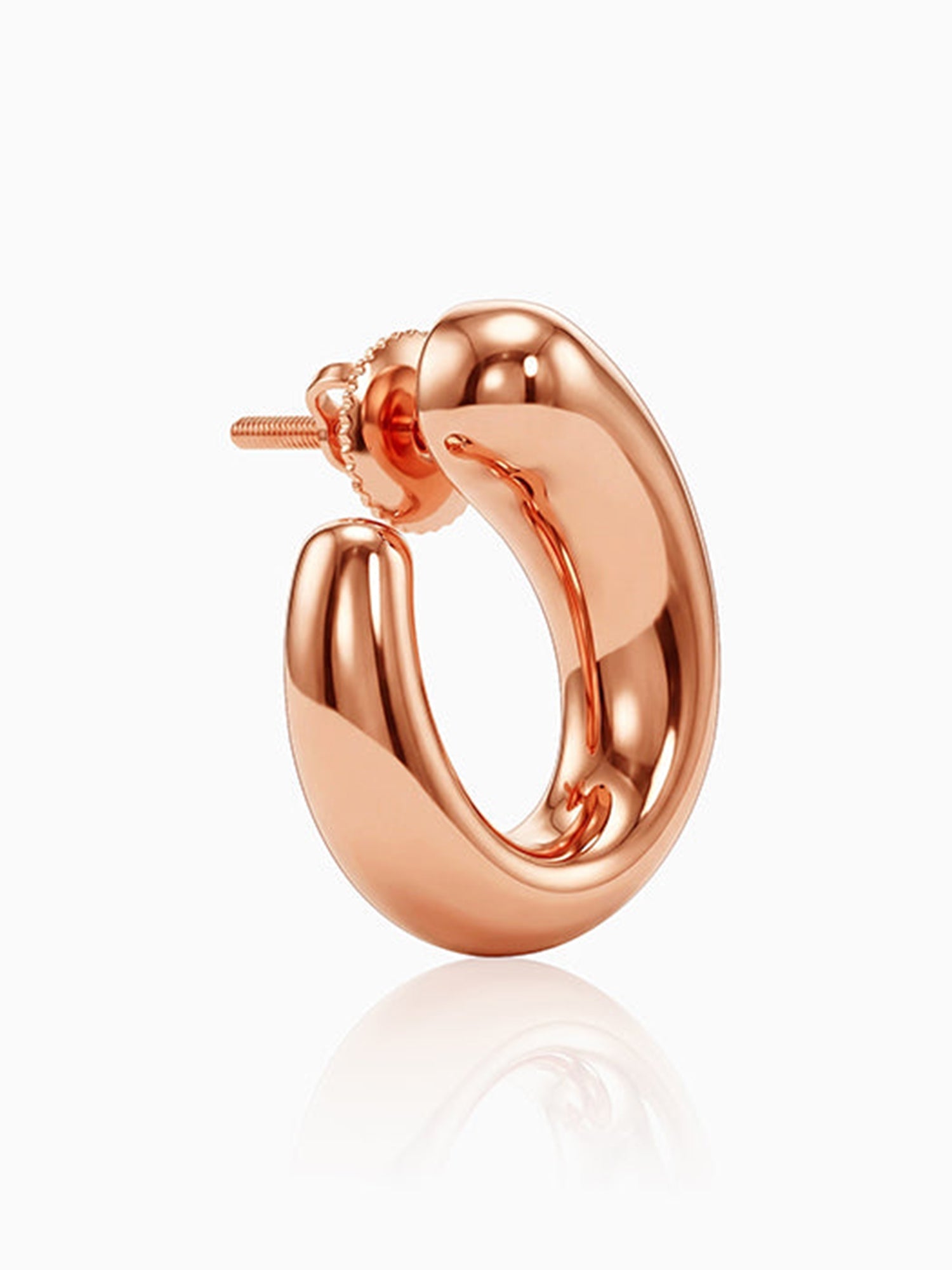 Rose Gold Lyric U Hoops
