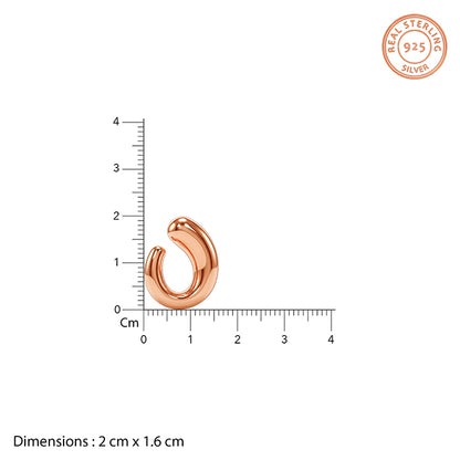 Rose Gold Lyric U Hoops