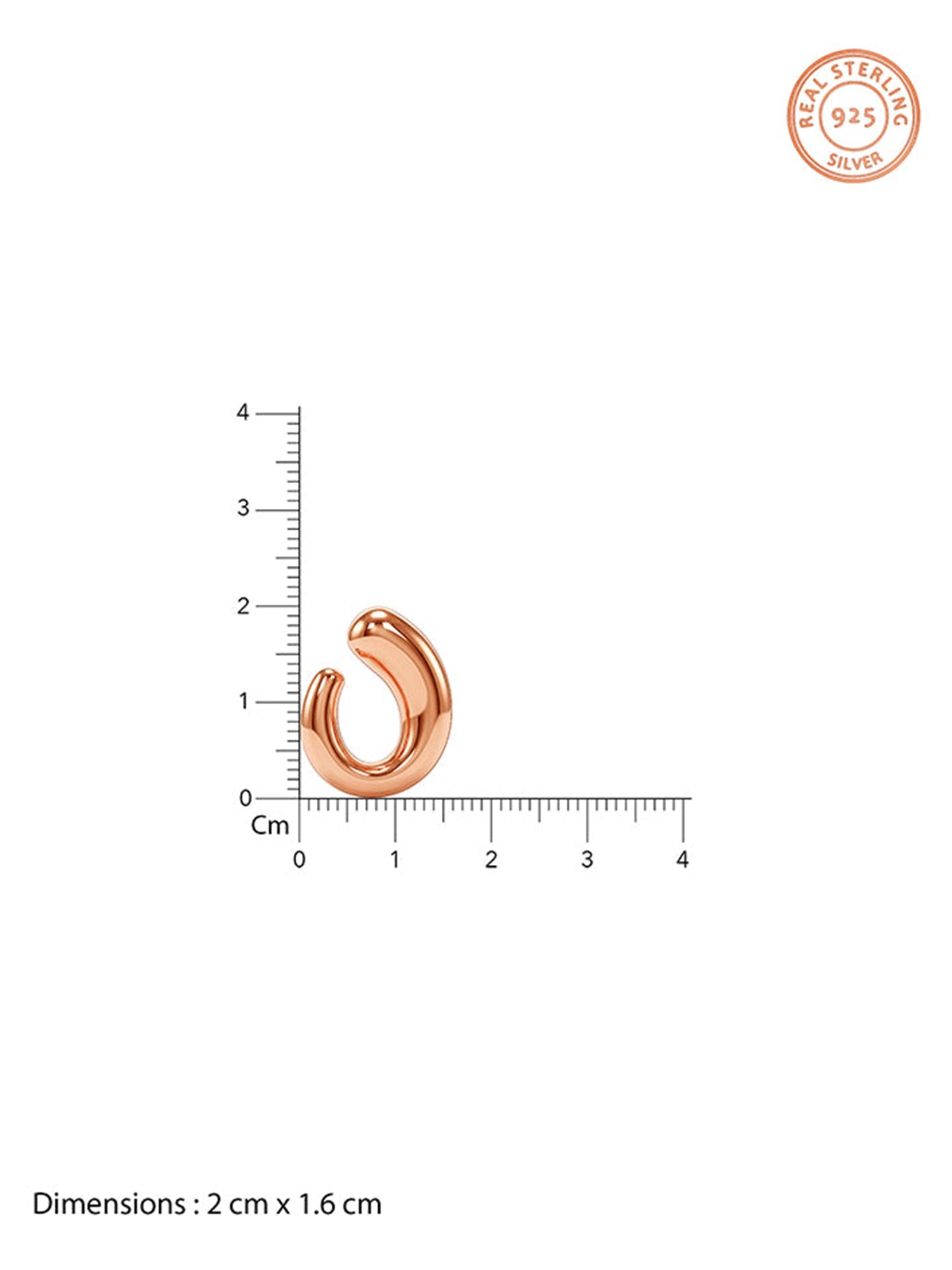 Rose Gold Lyric U Hoops