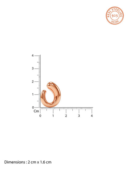 Rose Gold Lyric U Hoops