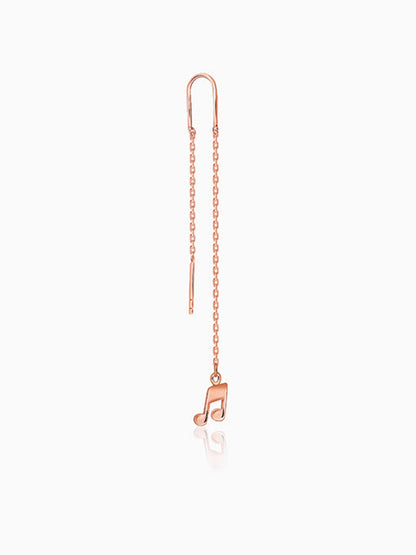 Rose Gold Melody Drop Sui Dhaga Earrings