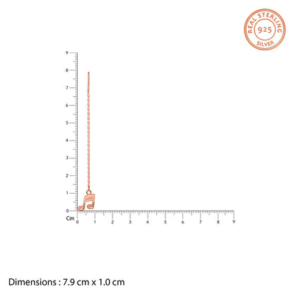 Rose Gold Melody Drop Sui Dhaga Earrings