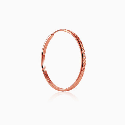 Rose Gold Texture Loop Hoops