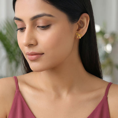 Golden Tied with Love Earrings