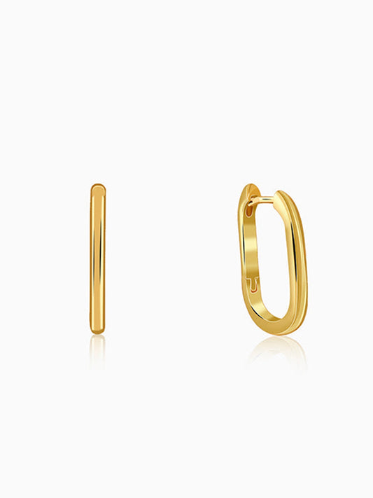 Golden Geo Hoop Earrings