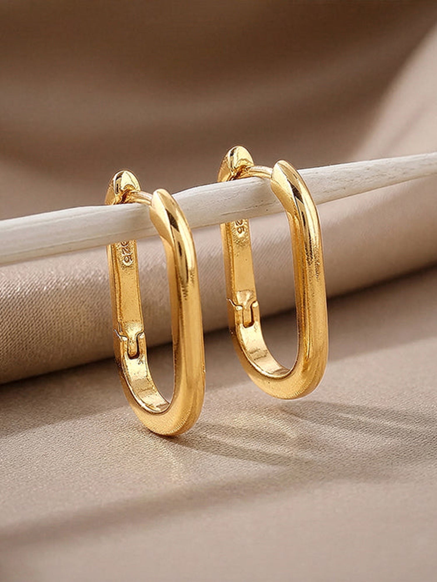 Golden Geo Hoop Earrings