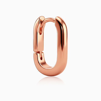 Rose Gold Contemporary Hoop Earrings