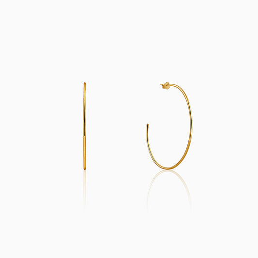 Golden Classic Large Hoop Earrings