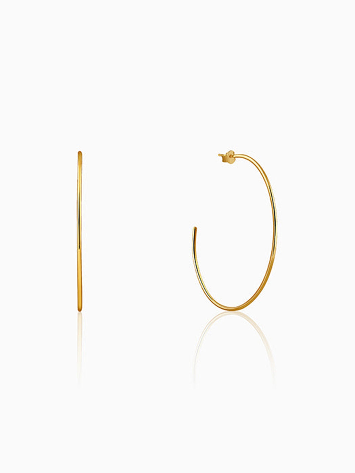 Golden Classic Large Hoop Earrings