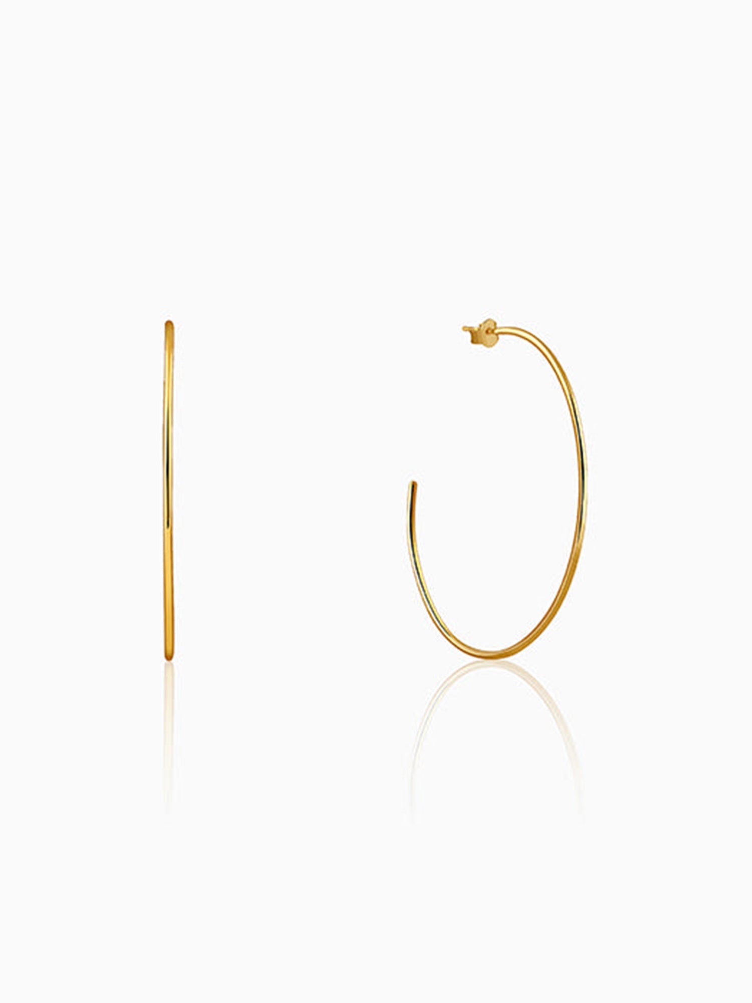 Golden Classic Large Hoop Earrings