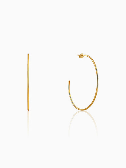 Golden Classic Large Hoop Earrings