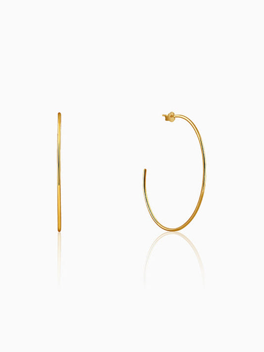 Golden Classic Large Hoop Earrings