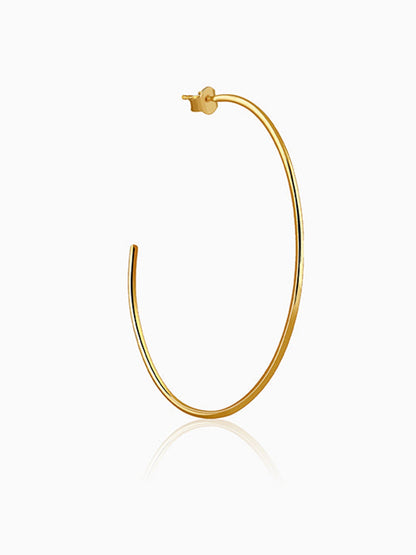 Golden Classic Large Hoop Earrings