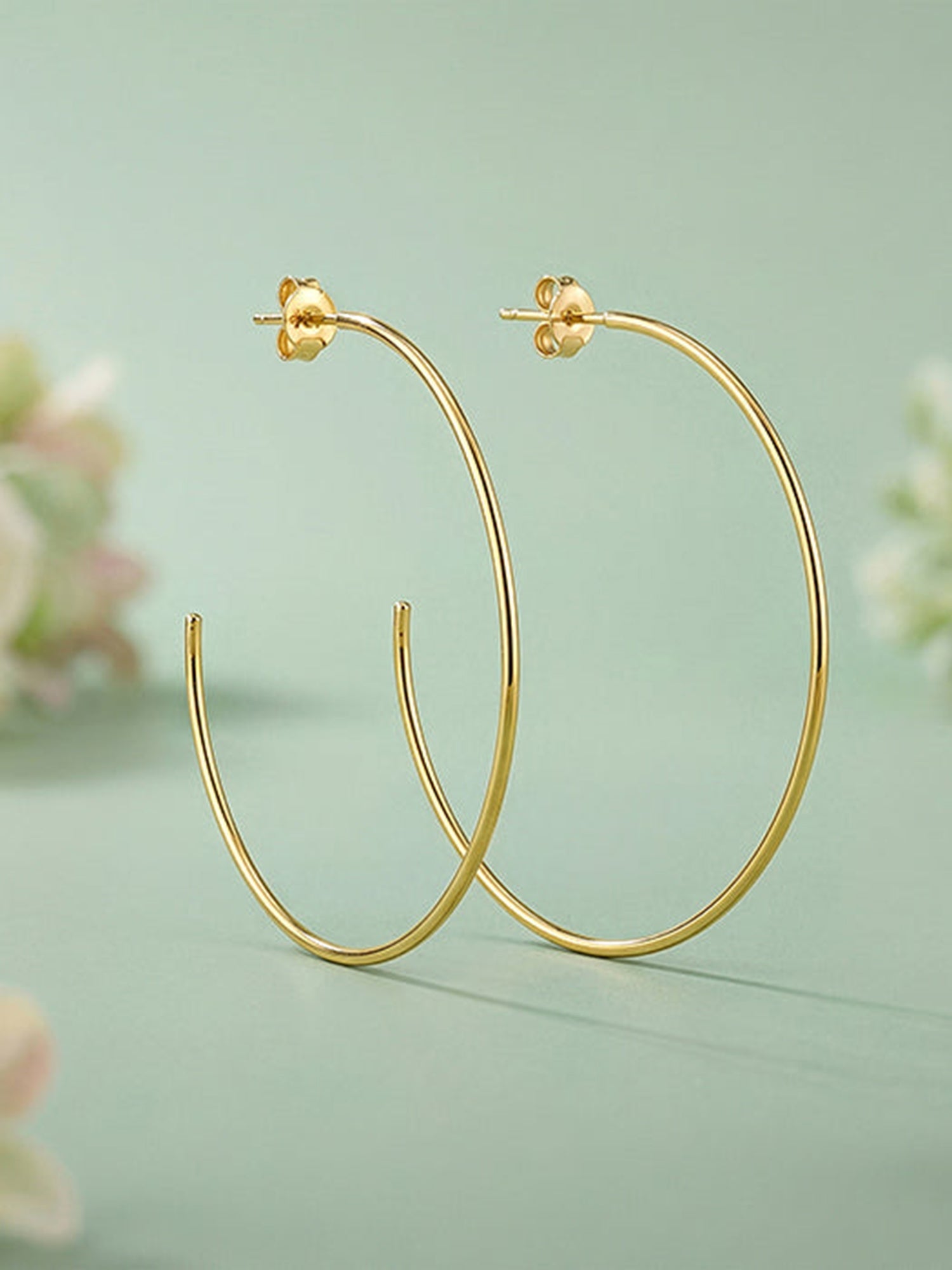 Golden Classic Large Hoop Earrings