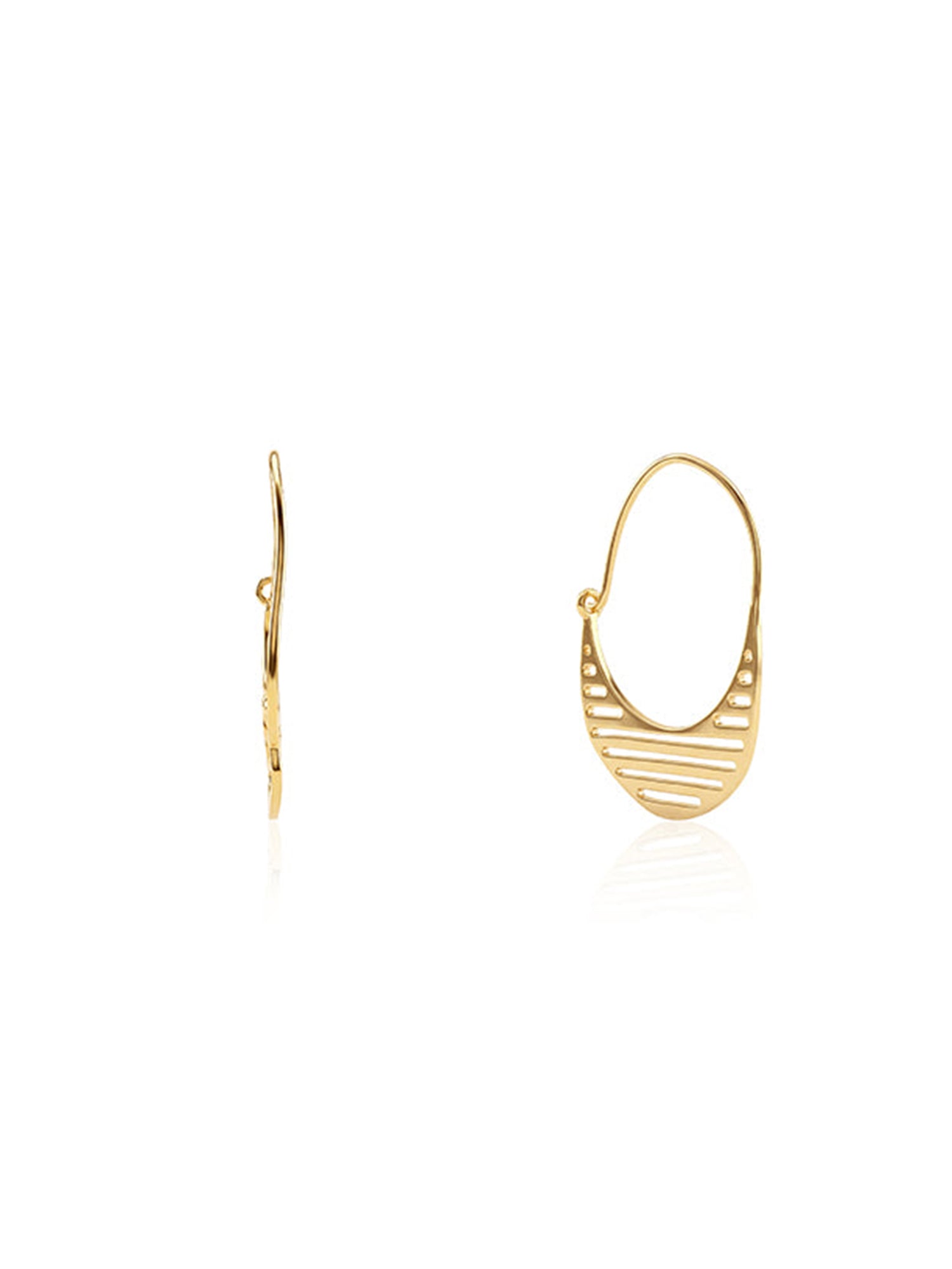 Golden Mod Hoop Earrings