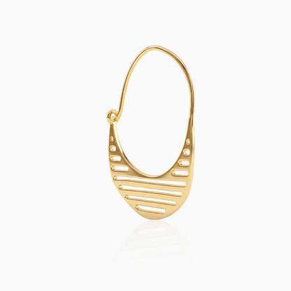Golden Mod Hoop Earrings