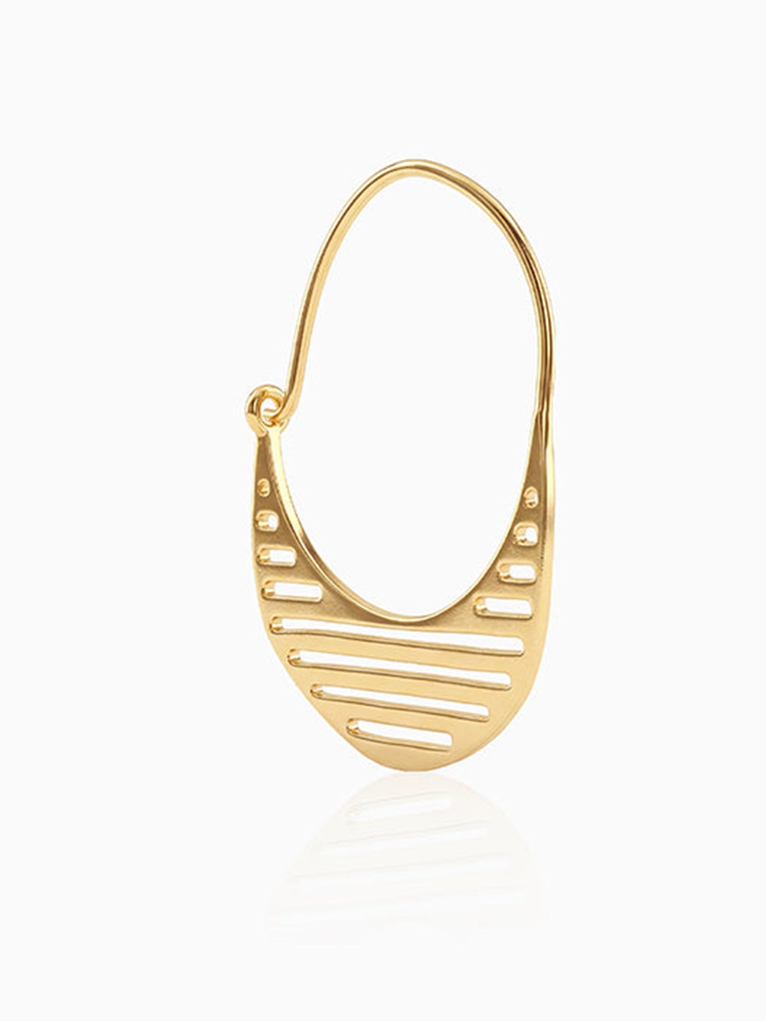 Golden Mod Hoop Earrings