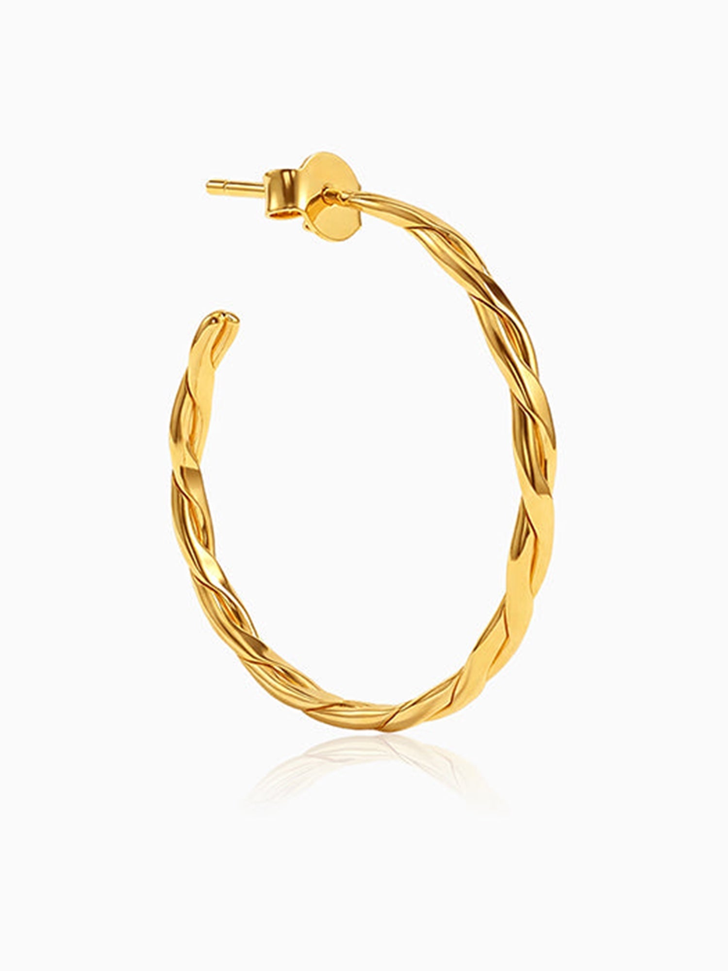 Golden Entwined Hoop Earrings