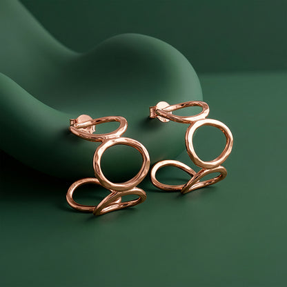Rose Gold Loop Theory Earrings