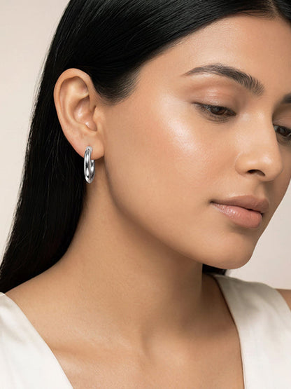 Silver Your Classic Hoop Earrings