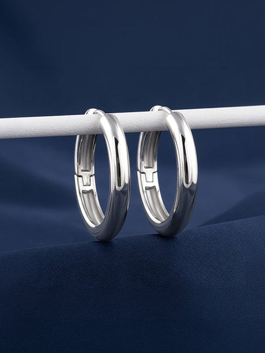 Silver Your Classic Hoop Earrings