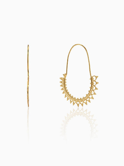 Golden Indian Hoop Earrings