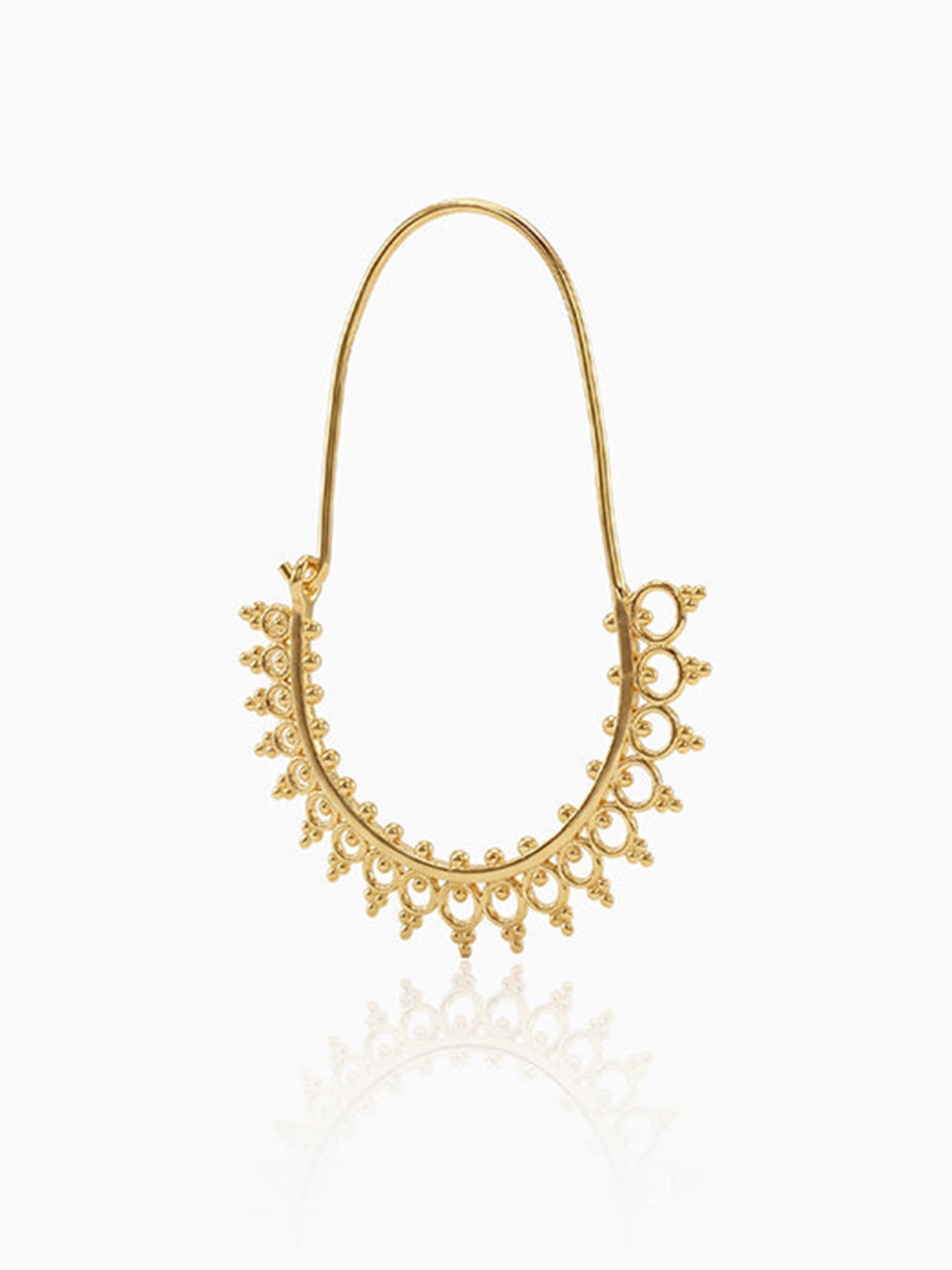 Golden Indian Hoop Earrings