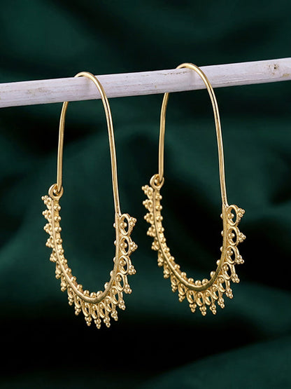 Golden Indian Hoop Earrings
