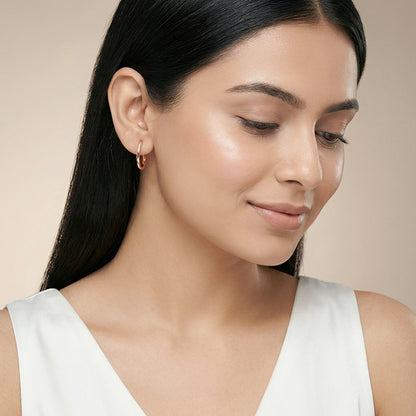 Rose Gold Shine Hoops
