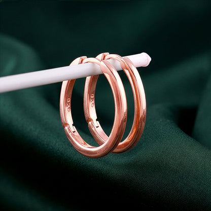Rose Gold Shine Hoops