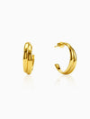 Golden Tubular Hoop Earrings