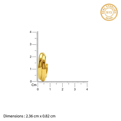 Golden Tubular Hoop Earrings