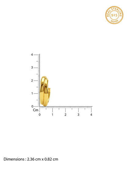 Golden Tubular Hoop Earrings