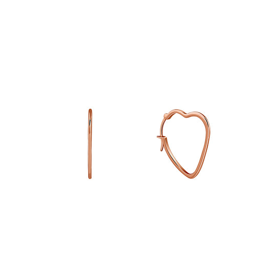 Rose Gold Heart It Hoop Earrings