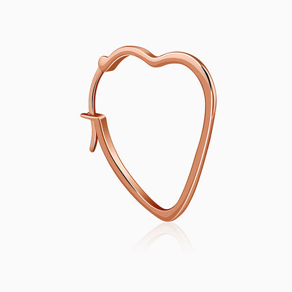 Rose Gold Heart It Hoop Earrings