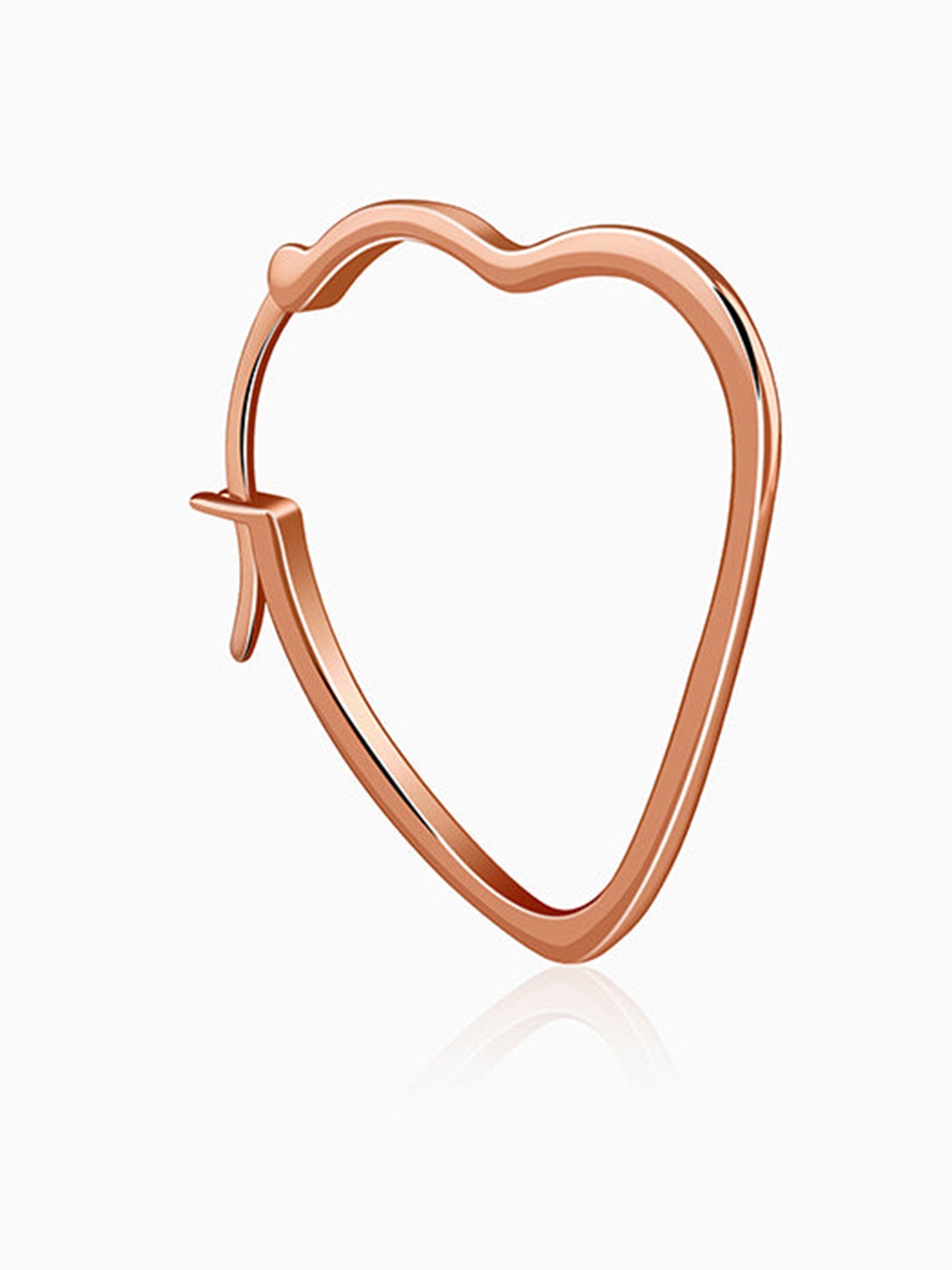 Rose Gold Heart It Hoop Earrings