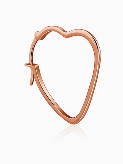 Rose Gold Heart It Hoop Earrings