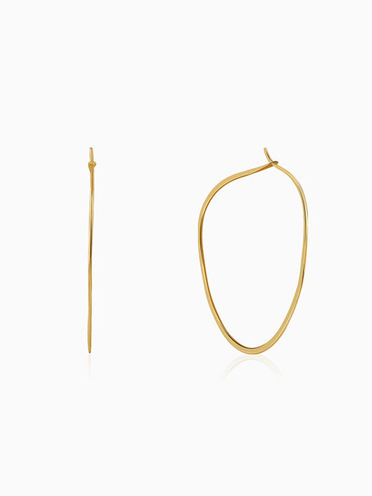 Golden Floating Hoop Earrings