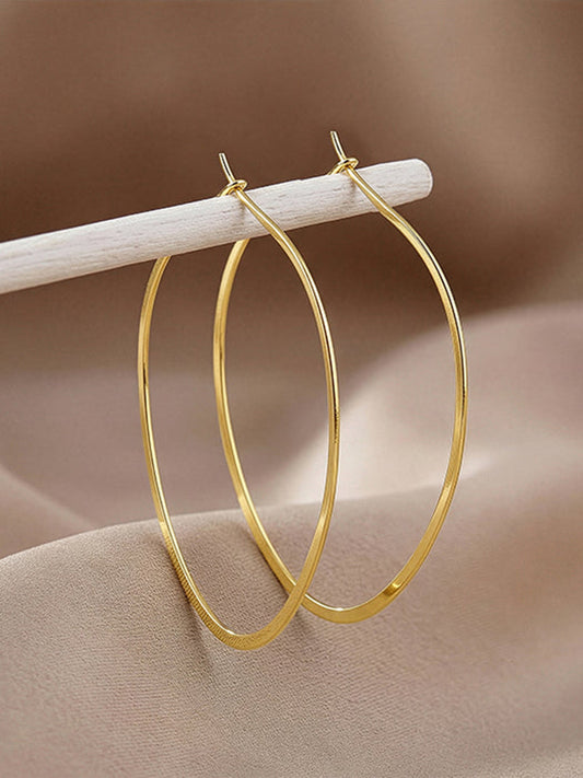 Golden Floating Hoop Earrings