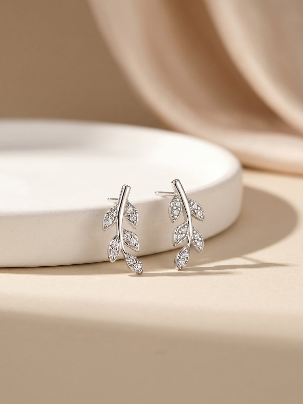 Silver Leaf Earrings