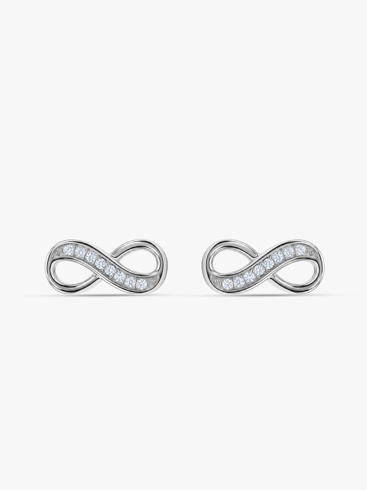 Silver Eternal Infinity Stud Earrings