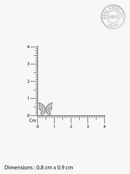 Silver Butterfly Bliss Stud Earrings