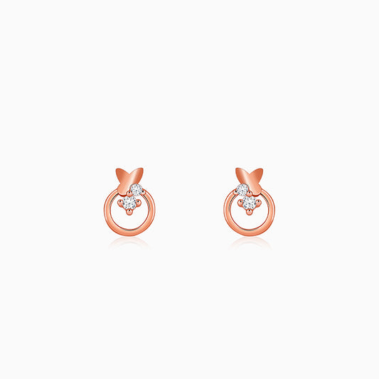 Rose Gold Eternal Affection Stud Earrings