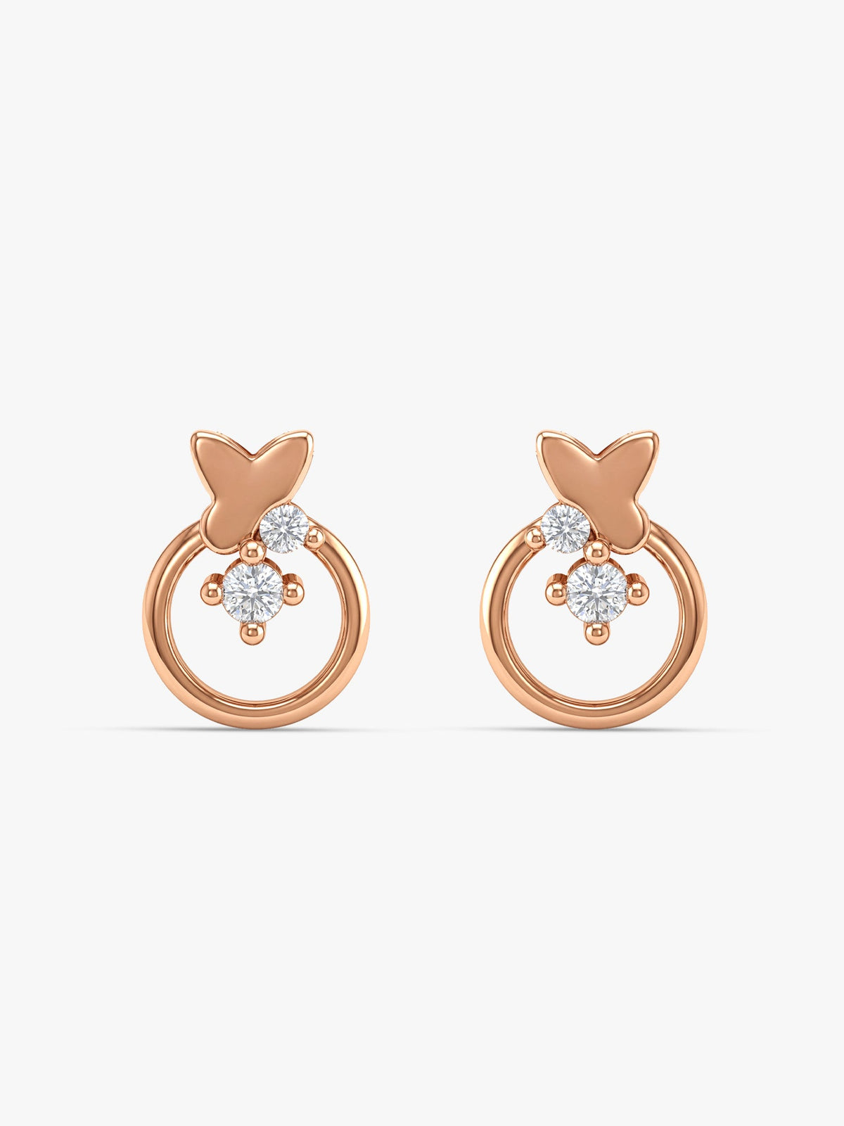 Rose Gold Eternal Affection Stud Earrings