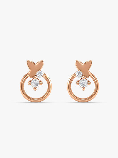 Rose Gold Eternal Affection Stud Earrings