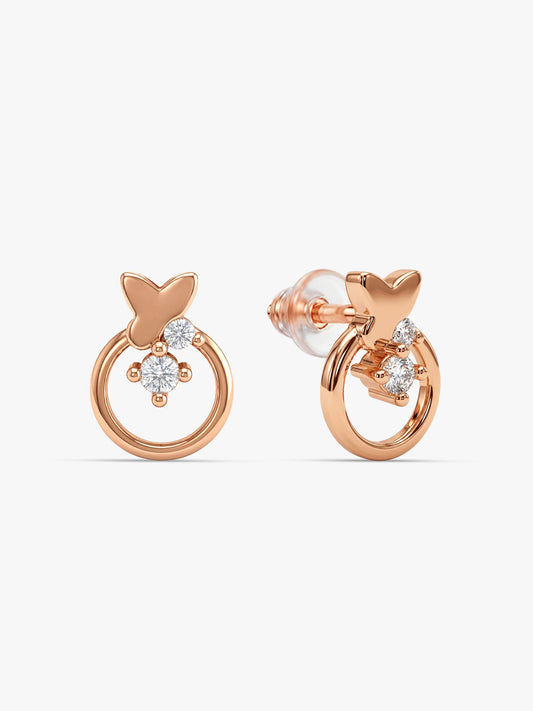 Rose Gold Eternal Affection Stud Earrings